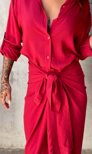 Billy hibiscus Red Dress