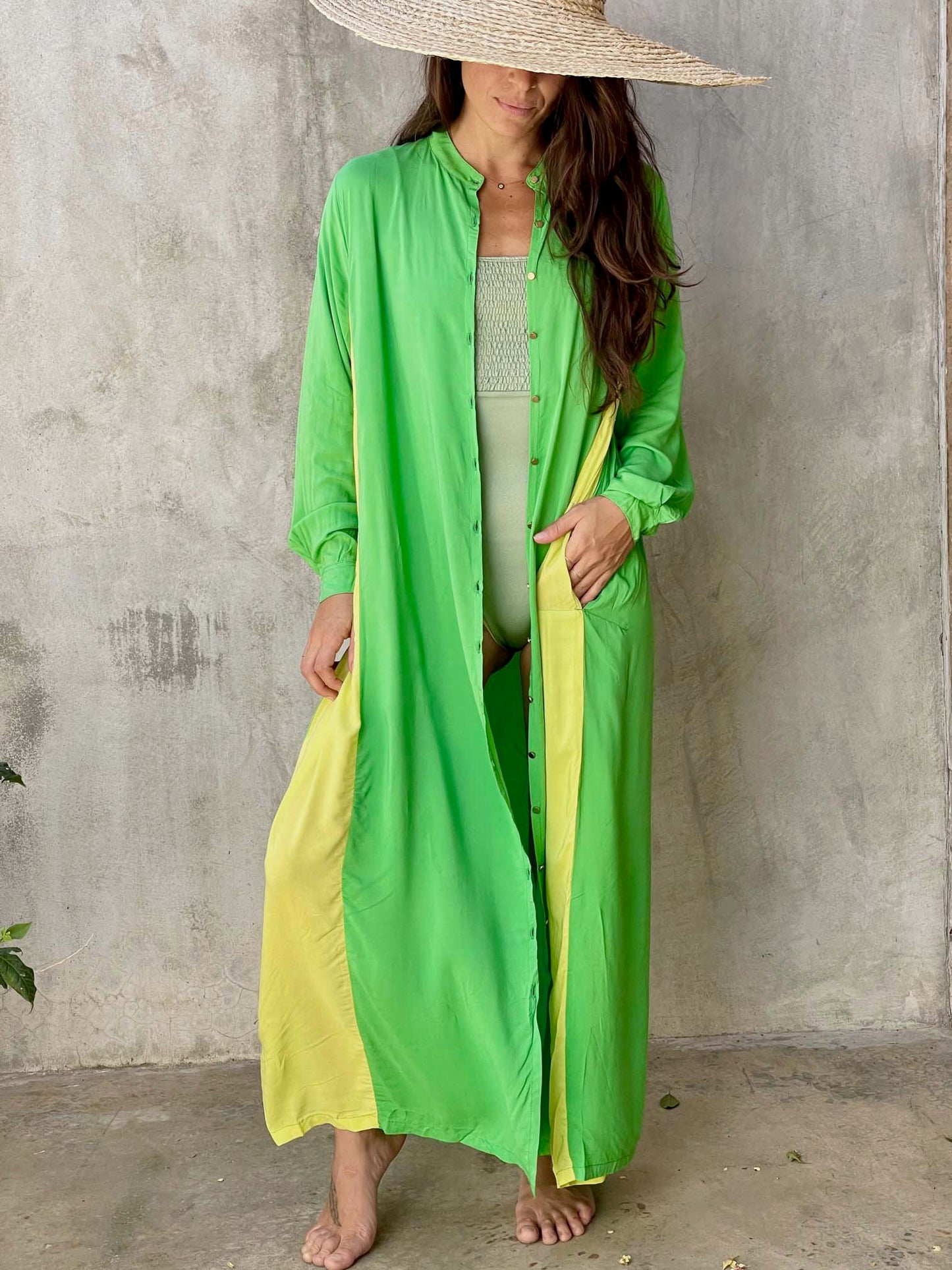 Juliana Green and Yellow Tunic