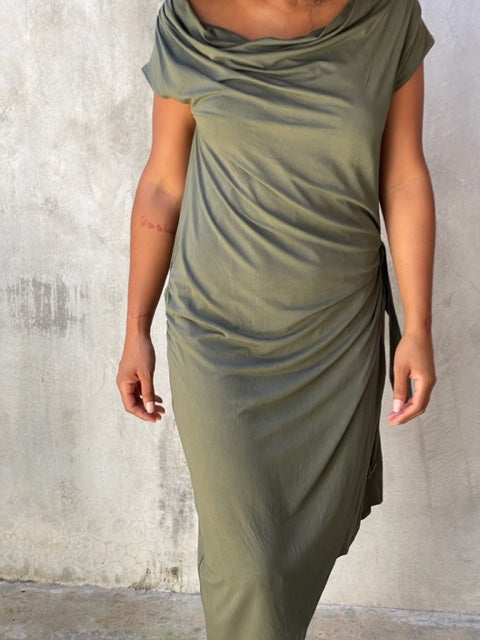 Nicole Olive Green Dress