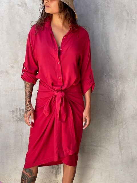 Billy hibiscus Red Dress