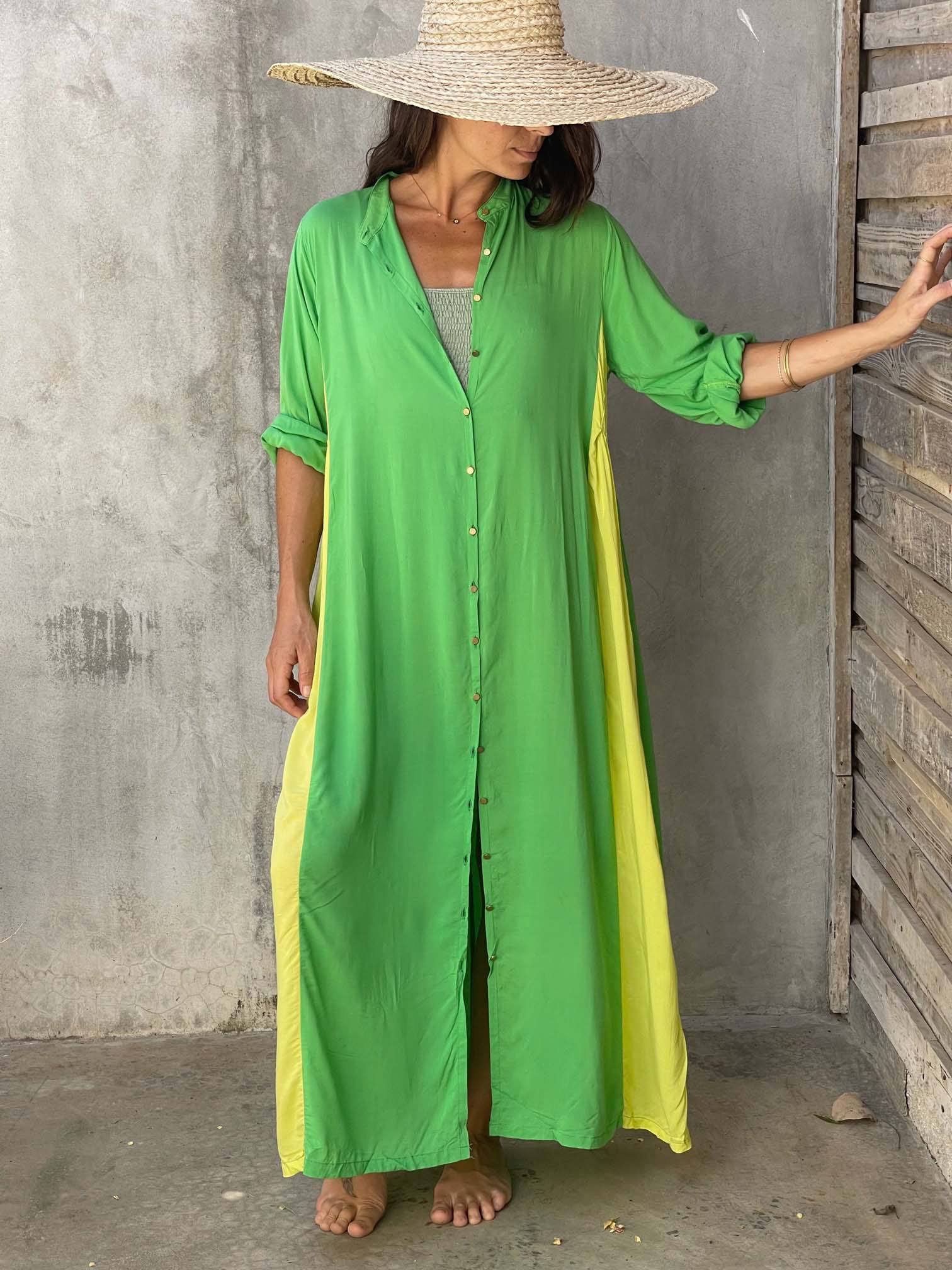 Juliana Green and Yellow Tunic Bazzar Nosara Juliana Green and Yellow Tunic Bazzar Nosara